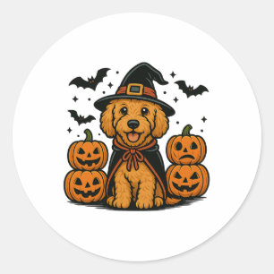 Adesivo Ouro Doodle Halloween Bruxy Pumpkins Bats Spooky