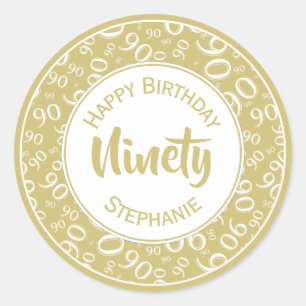 Adesivo ouro e branco do teste padrão do número do