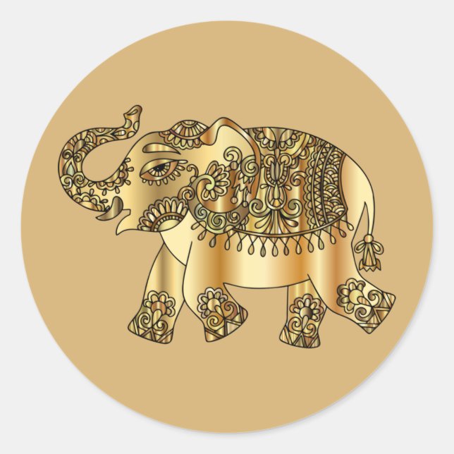Adesivo Ouro Elefante (Frente)