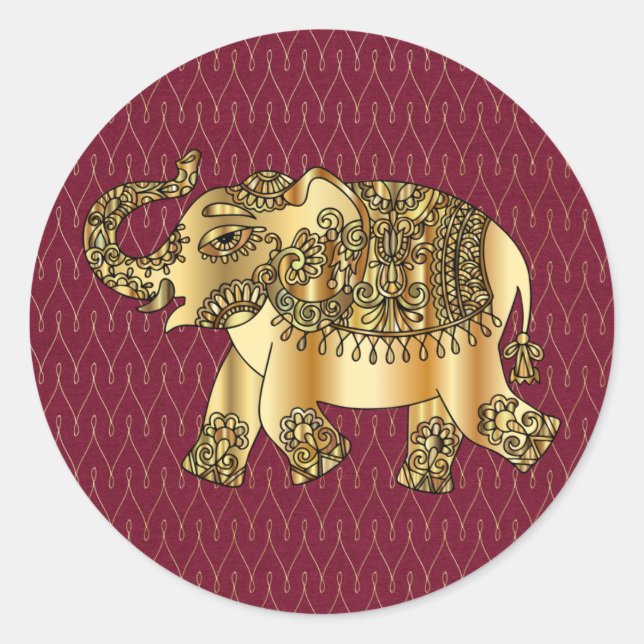 Adesivo Ouro Elefante (Frente)