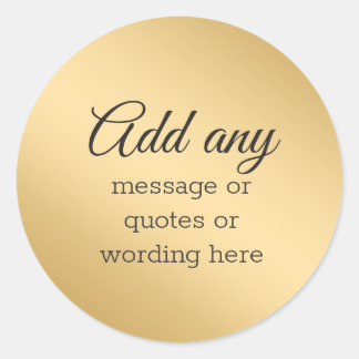 Adesivo Ouro Elegante Simples PERSONALIZADO