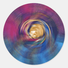 Adesivo Ouro Espiral Magenta e Azul, Vórtice da Esperança