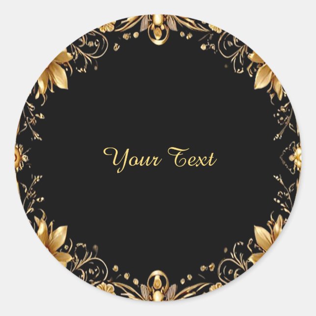 Adesivo Ouro Floral Sticker (Frente)