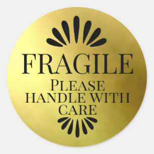 Adesivo Ouro frágil, por favor, trate com cuidado