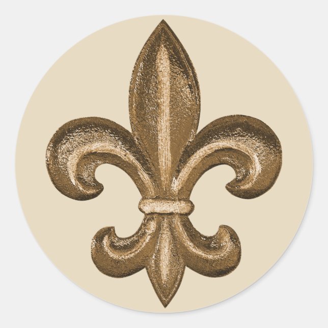 Adesivo Ouro francês Fleur De Lis Crest (Frente)