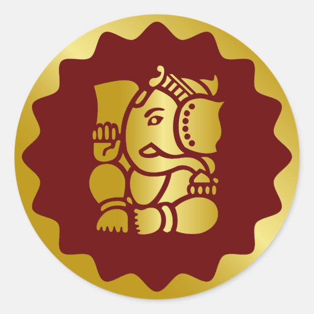 Adesivo Ouro Ganesha (Frente)