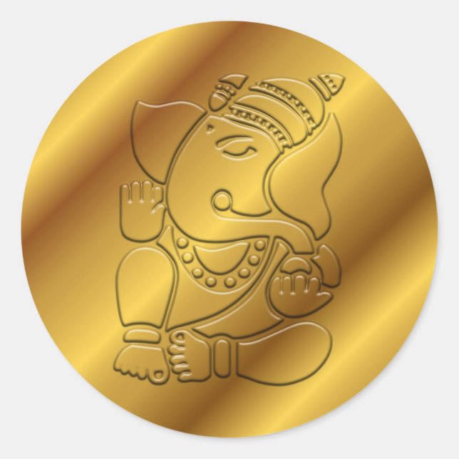 Adesivo Ouro Ganesha (Frente)