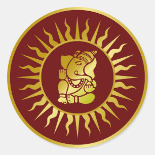 Adesivo Ouro Ganesha