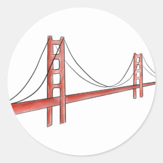Adesivo Ouro Gate Bridge Sticker