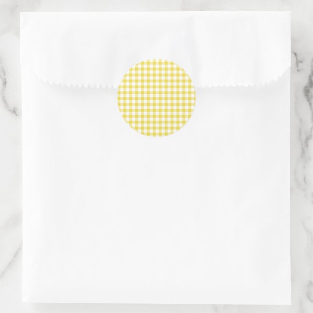 Adesivo Ouro Gingham Clássico Amarelo (Bolsa)