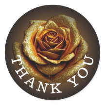 Ouro Glitter Rosa Classic Round Sticker