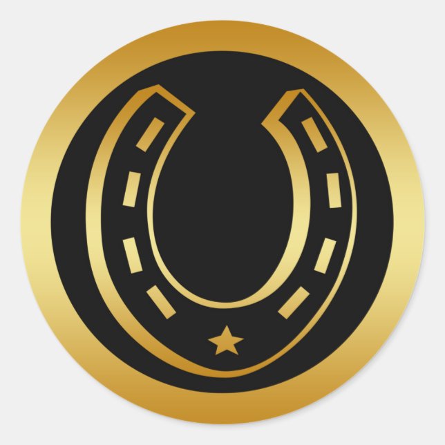 ADESIVO OURO HORSESHOE (Frente)
