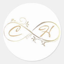 Ouro Infinito Glam Moderno Casamento Minimalista