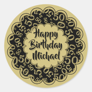 Adesivo Ouro legal/preto do teste padrão do número do