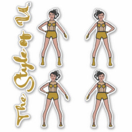 Adesivo Ouro Majorette / Dancer Stickers Pine 2