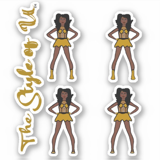 Adesivo Ouro Majorette / Dancer Stickers Pine 3 (Frente)