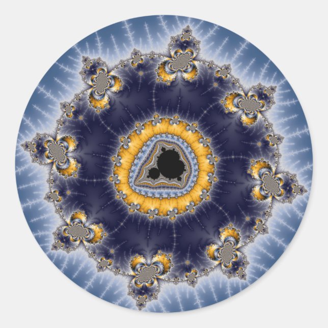 Adesivo Ouro Mandelbrot - Fractal (Frente)