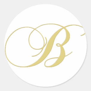 Adesivo Ouro Monograma - Letra B