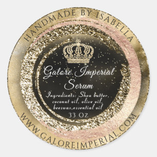 Adesivo Ouro Nome da Coroa Negra Glitter Corpo Cosméticos