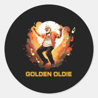 Adesivo Ouro Oldie - Design Divertida Com Uma Dançarina De