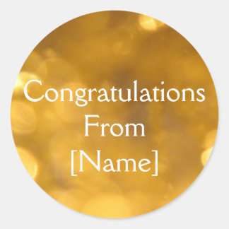 Adesivo Ouro Parabéns Sticker