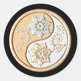 Adesivo Ouro & Prata Yin Yang