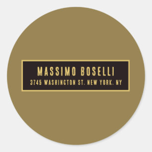 Adesivo Ouro & Preto Minimalista Profissional Moderno