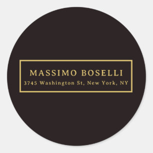 Adesivo Ouro & Preto Minimalista Profissional Moderno