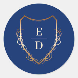 Adesivo Ouro Real do Monograma Clássico