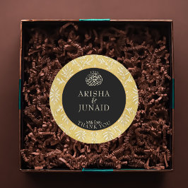 Adesivo Ouro Real Islâmico Damasco, Favor do Casamento Muç