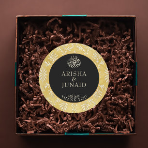 Adesivo Ouro Real Islâmico Damasco, Favor do Casamento Muç