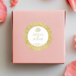 Adesivo Ouro Real Islâmico Damasco, Favor do Casamento Muç