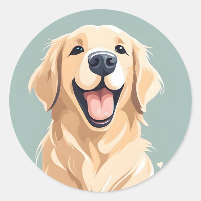 Adesivo Ouro Reteiever Sticker (Frente)