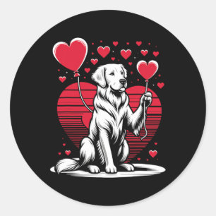 Adesivo Ouro Retriever Dog Dia de os namorados Proprietári