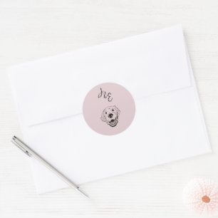 Adesivo Ouro Retriever Dog Sticker para Casamento