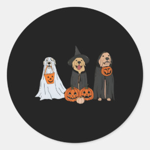 Adesivo Ouro Retriever Ghost Halloween Trick Ou Tratar Do