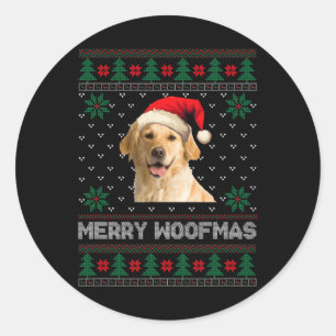 Adesivo Ouro Retriever Papais noeis De Natal Feios Cachorr