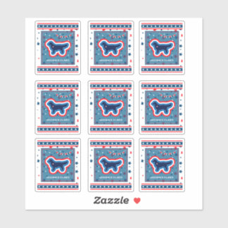 Adesivo Ouro Retriever Stars Red White Blue 4 de julho