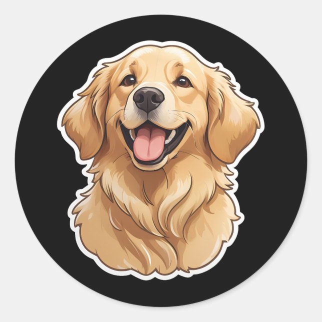 Adesivo Ouro Retriever Sticker (Frente)
