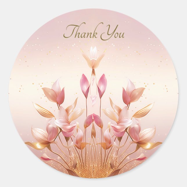 Adesivo Ouro Rosa Deixa Vinheta Floral (Frente)