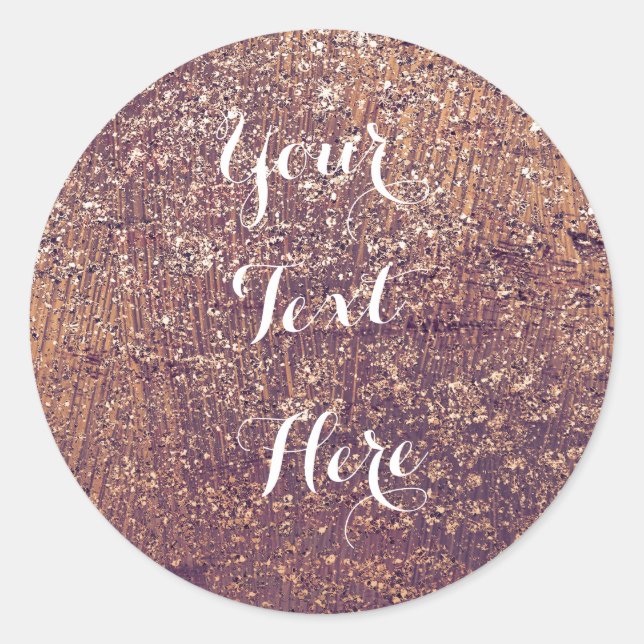 Adesivo Ouro Shimmer Glam Festa de aniversário Favor (Frente)