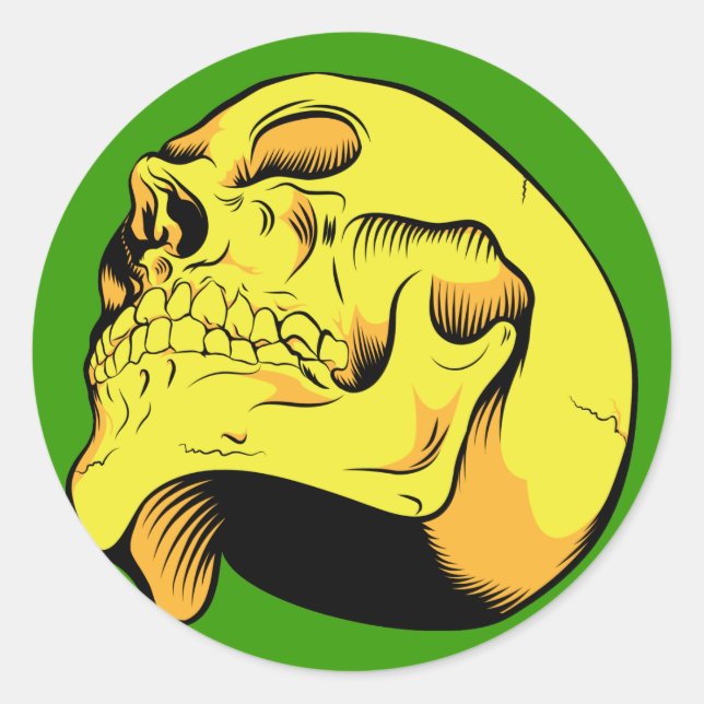 Adesivo Ouro Skull Sticker (Frente)