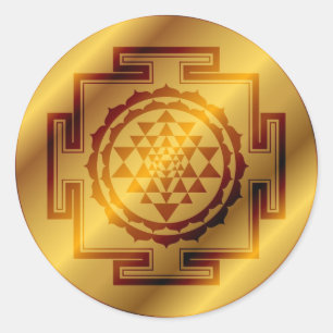 Adesivo Ouro Sri Yantra