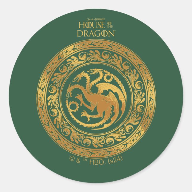 Adesivo Ouro Targaryen Crest (Frente)