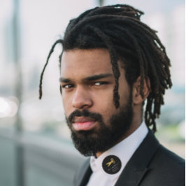 Adesivo Ouro Tesoura Logotipo Centeado Estylist Preto