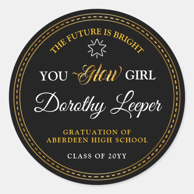 Adesivo Ouro toca Brighten your future. (Frente)