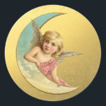 Adesivo Ouro Vitoriano Moon Angel Christmas<br><div class="desc">Ouro Alameda Pesada Vitoriana,  Anjo Rosa. Uma bela exibição para espalhar alegria nesta temporada de Férias. Veja os nossos outros Produtos Anjos da Lua.</div>