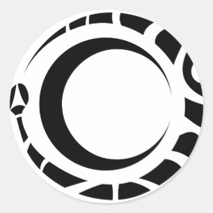 Adesivo ouroboros e lua