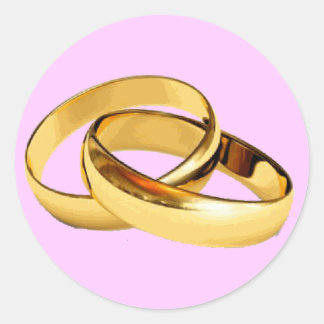 Adesivo Ouros Anéis Convites de Casamento Envelope Selos