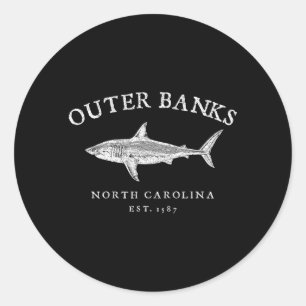 Adesivo Outer Banks Carolina do Norte Tubarão Obx Viagem